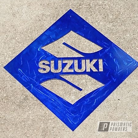 Powder Coating: Suzuki,Bentley Blue PPB-4711,Custom Logo