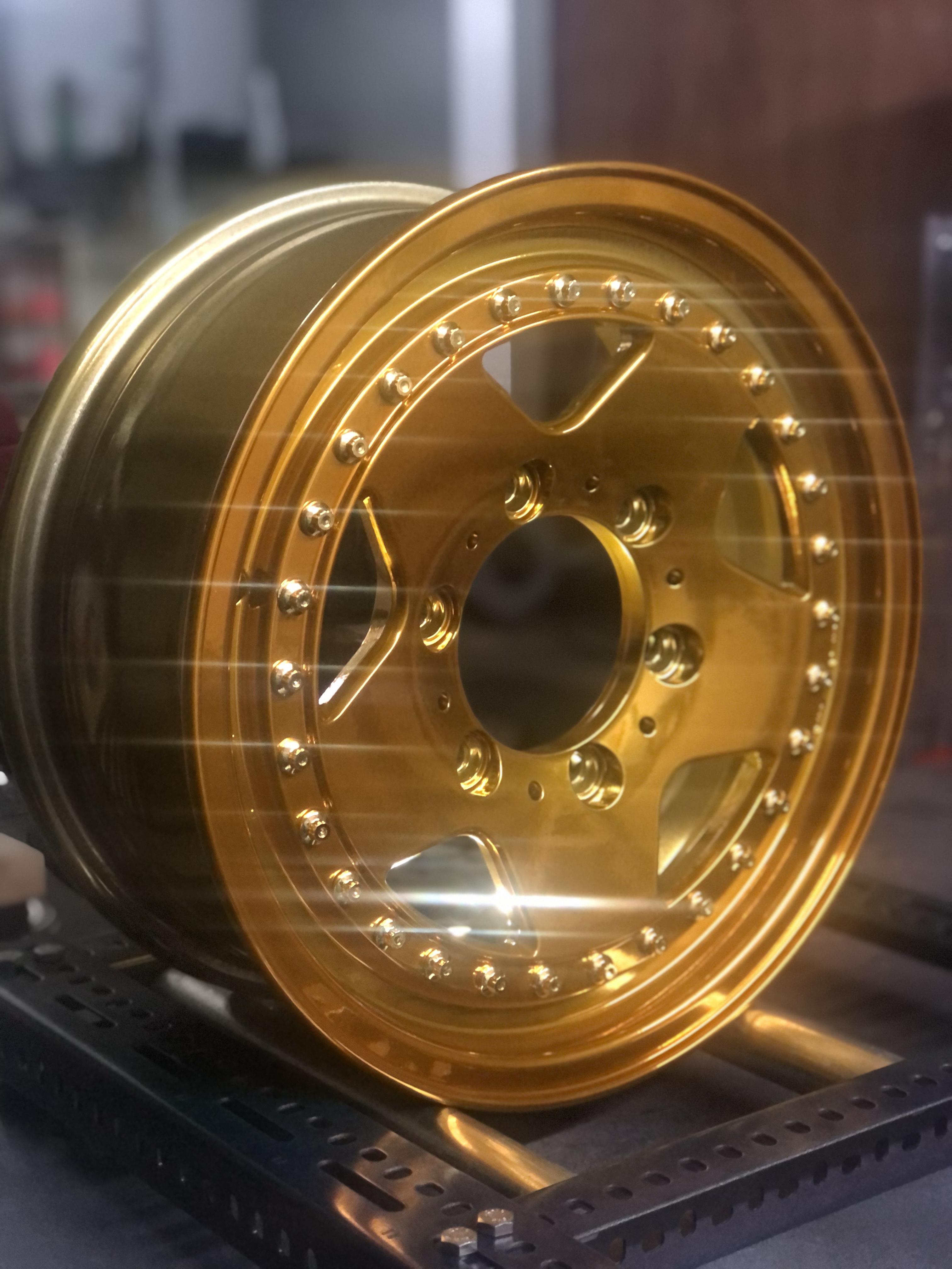 Toyota Hiace Wheel done in a Clear Vision, Candy Gold and Super Chrome ...