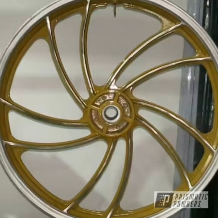 Powder Coating: Red Wheel PSS-2694,Clear Vision PPS-2974,Rims,Brassy Gold PPS-6530