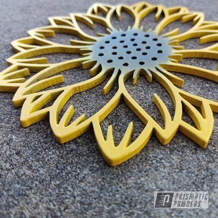 Powder Coating: Sunflower PSS-10284,Nocturnal Gold PMB-3000,Art,Sunflower