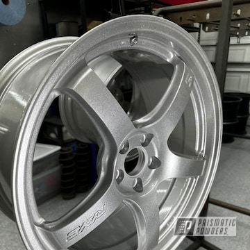 Powder Coated Heavy Silver And Clear Vision Rays Wheels