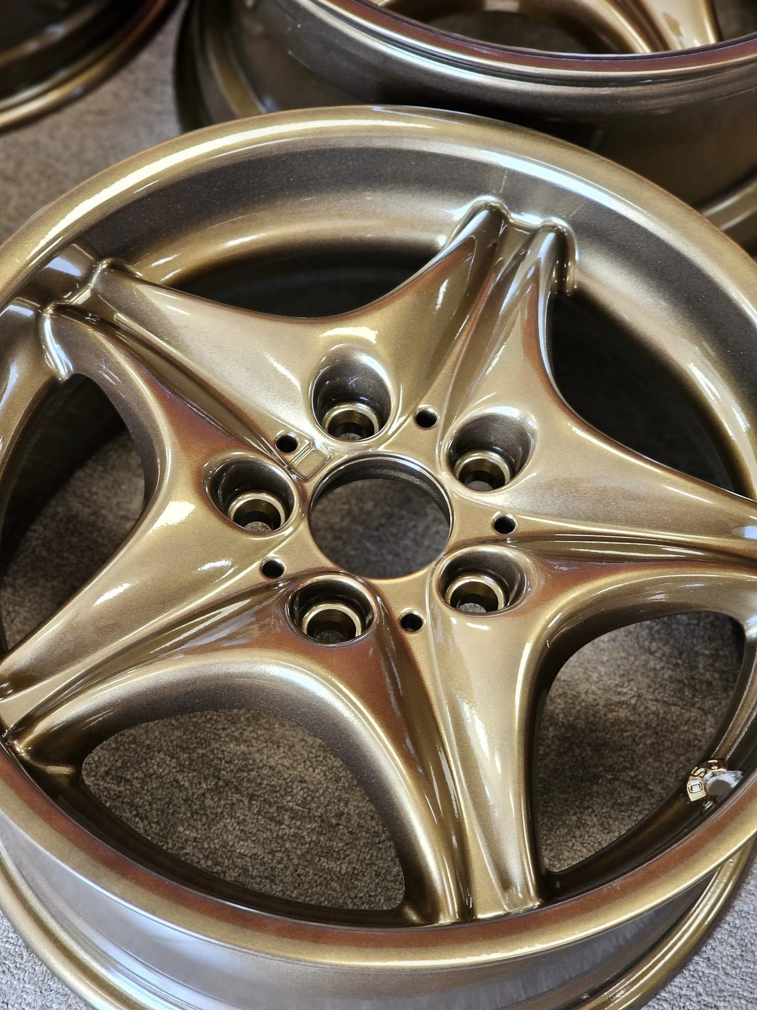 Porsche 17Inch Rims finished with Clear Vision and Bronze Chrome ...