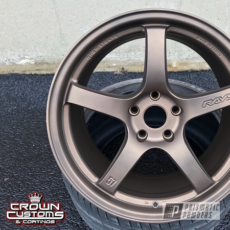 Powder Coating: Bronze Chrome PMB-4124,RAYS Wheels,Casper Clear PPS-4005,Gram Light Wheels,Automotive,Custom Wheels,Gram Light,Wheels