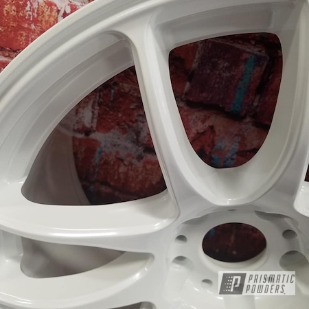 Powder Coating: Pearlized White II PMB-4244,Custom Wheel,17" Aluminum Rim,Automotive,Wheels