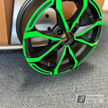 Powder Coating: Wheels,Custom Wheels,Two Tone Wheels,Neon Green PSS-1221,Silver Artery PVS-3014