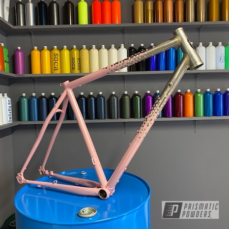 Powder Coating: Clear Vision PPS-2974,Bike Frame,cycling,Bike,Bike Parts,Handmade Frame,Pretty Pink PSS-4479,Cosmic Pretty Pink PMB-10017