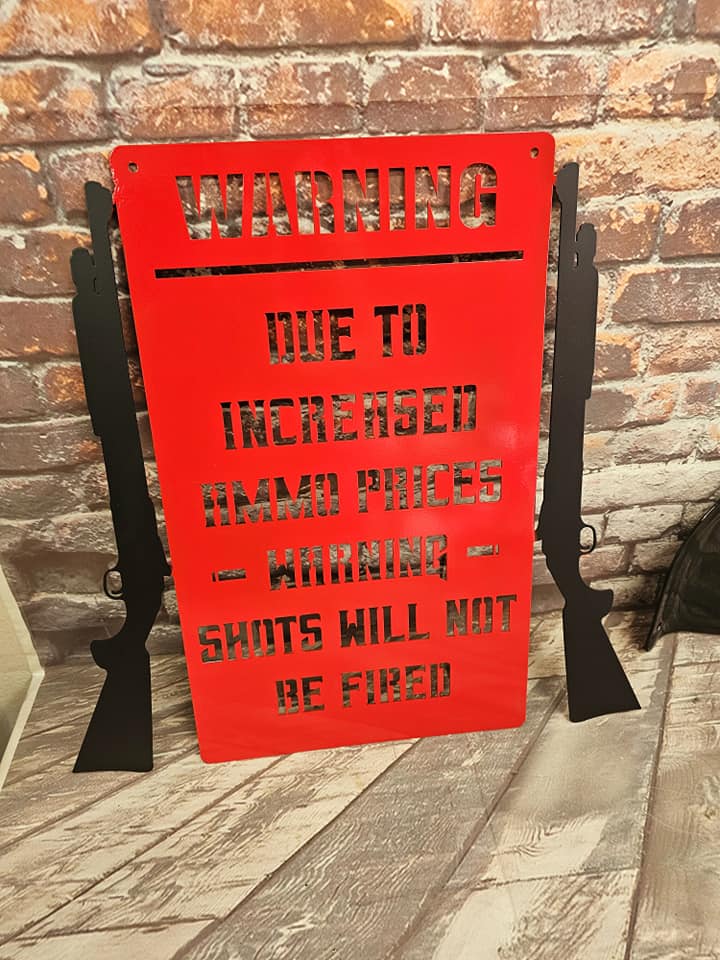 Metal Sign coated in a Passion Red and Black Jack Finish | Prismatic ...