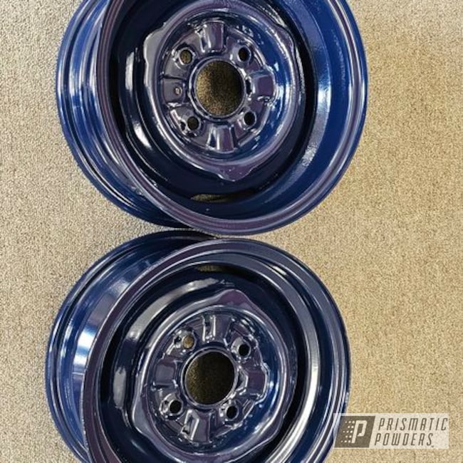 Powder Coated Ral 5011 15-inch Steel Wheels