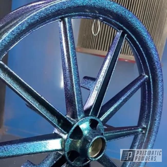 Powder Coated Clear Vision, Disco Teal And Extreme Purple Rcb 10 Spokes
