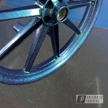 Powder Coating: Wheels,Clear Vision PPS-2974,Disco Teal PPB-7037,EXTREME PURPLE UMB-2599,spokes,project reset powder coating