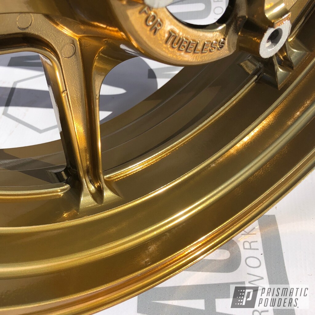 Gold Kawasaki Motorcycle Wheels Gallery Project Prismatic Powders