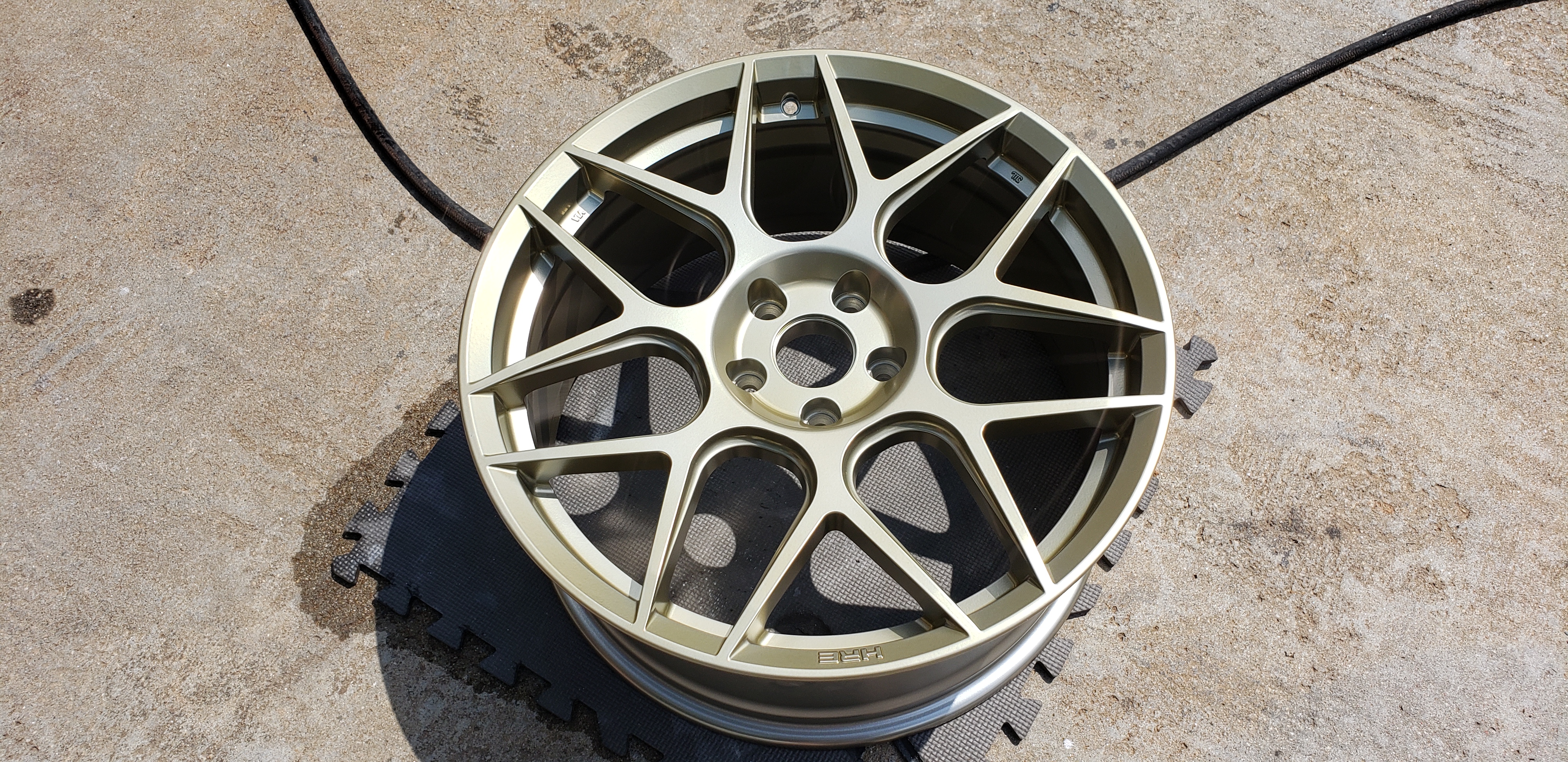 Smoked Nugget Over Super Chrome Powder Coat On These Custom Rims ...