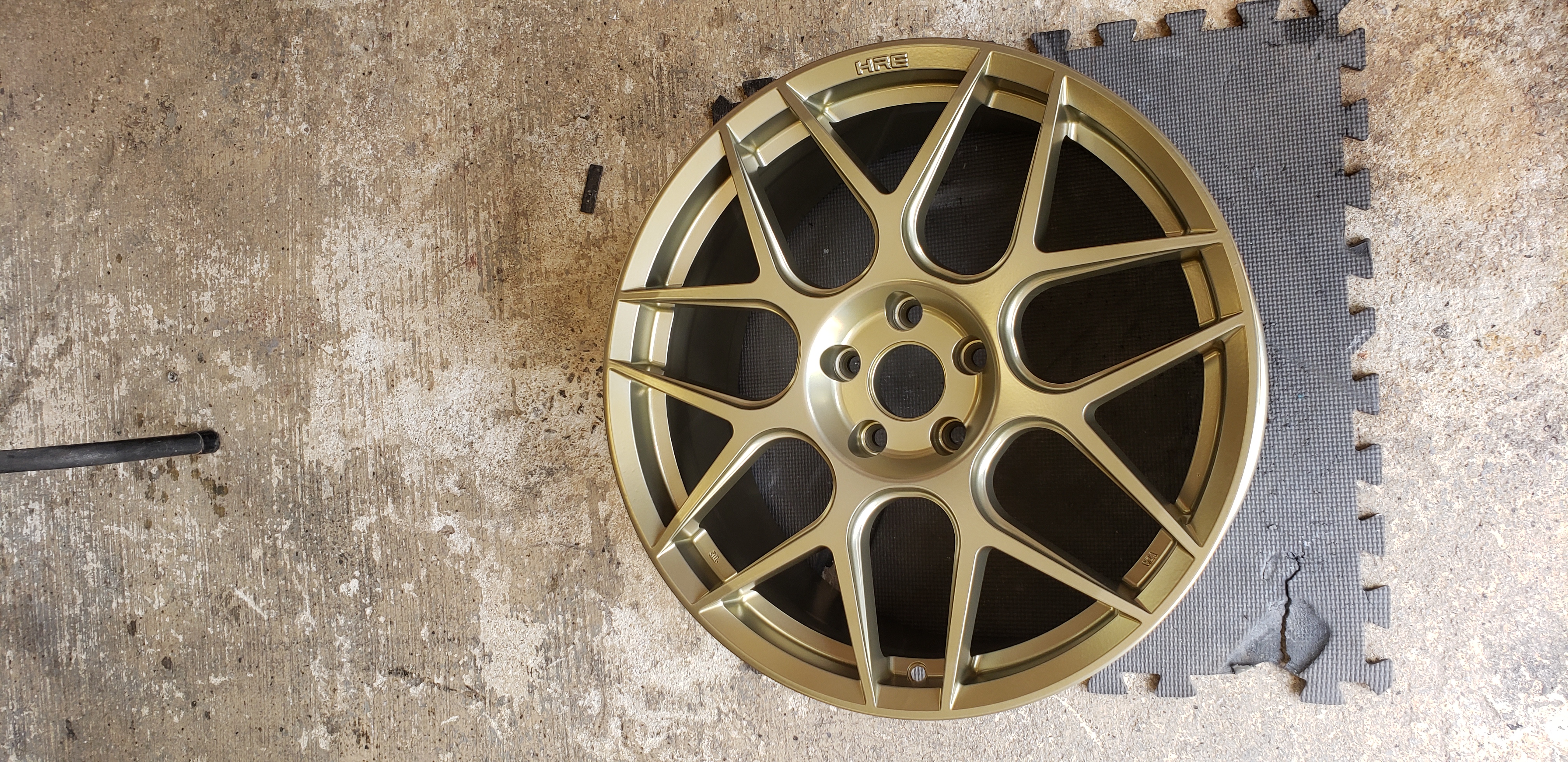 Smoked Nugget Over Super Chrome Powder Coat On These Custom Rims ...