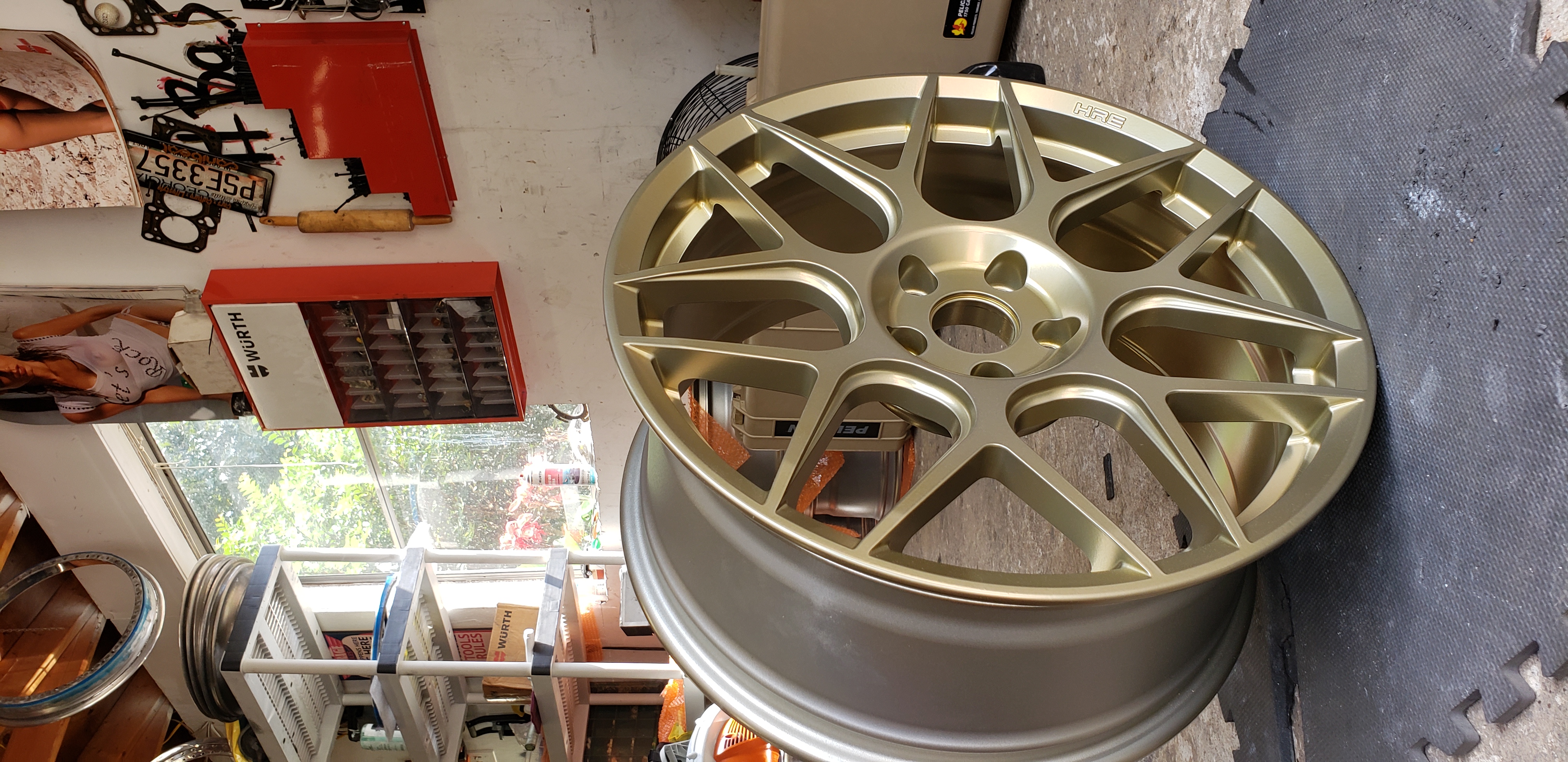 Smoked Nugget Over Super Chrome Powder Coat On These Custom Rims ...