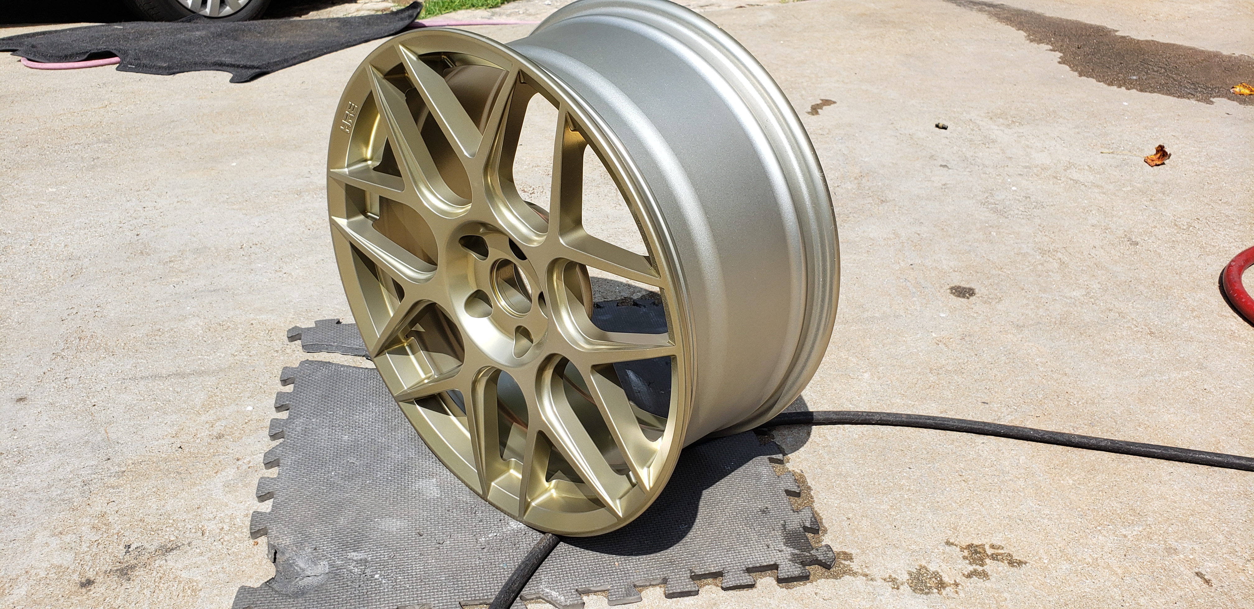 Smoked Nugget Over Super Chrome Powder Coat On These Custom Rims ...
