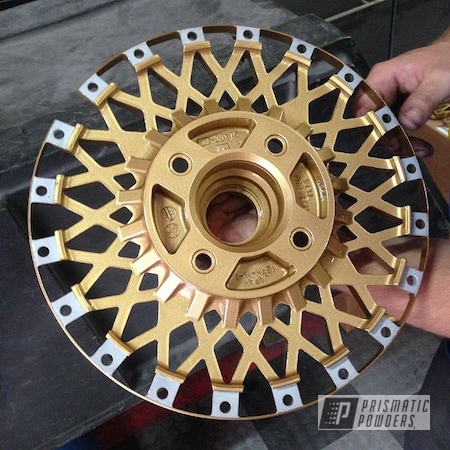 Powder Coating: Wheels,Gold Medallion EMB-4175,Epsilon,2 Piece Wheels,JDM,Gold