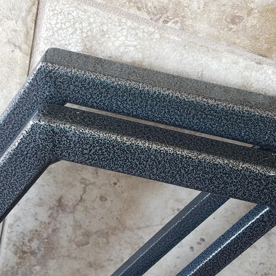 Custom Powder Coated Hand Railings, Silver Artery and Clear Vision ...