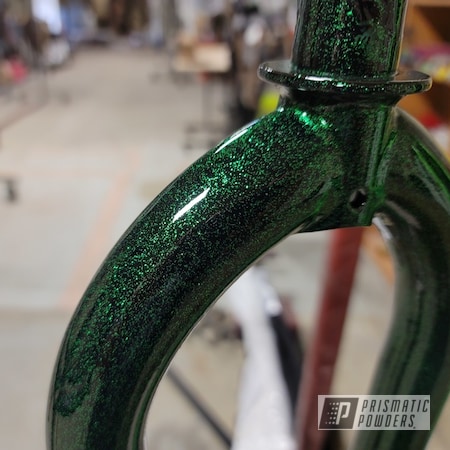 Powder Coating: Clear Vision PPS-2974,Bike Parts,Custom Bike,BMX,Powder Coated Bike Parts,Disco Emerald PPB-7041