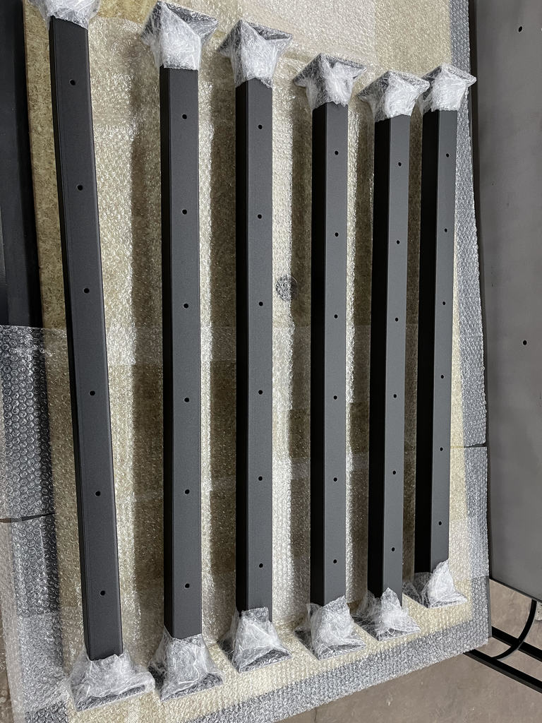 Steel Railing Opoxy Railing coated with a Black Satin Texture and Epoxy Primer Finish ...