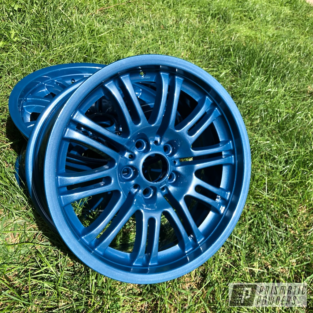 Bmw Style67 M3 Wheels In Baltic Blue Prismatic Powders