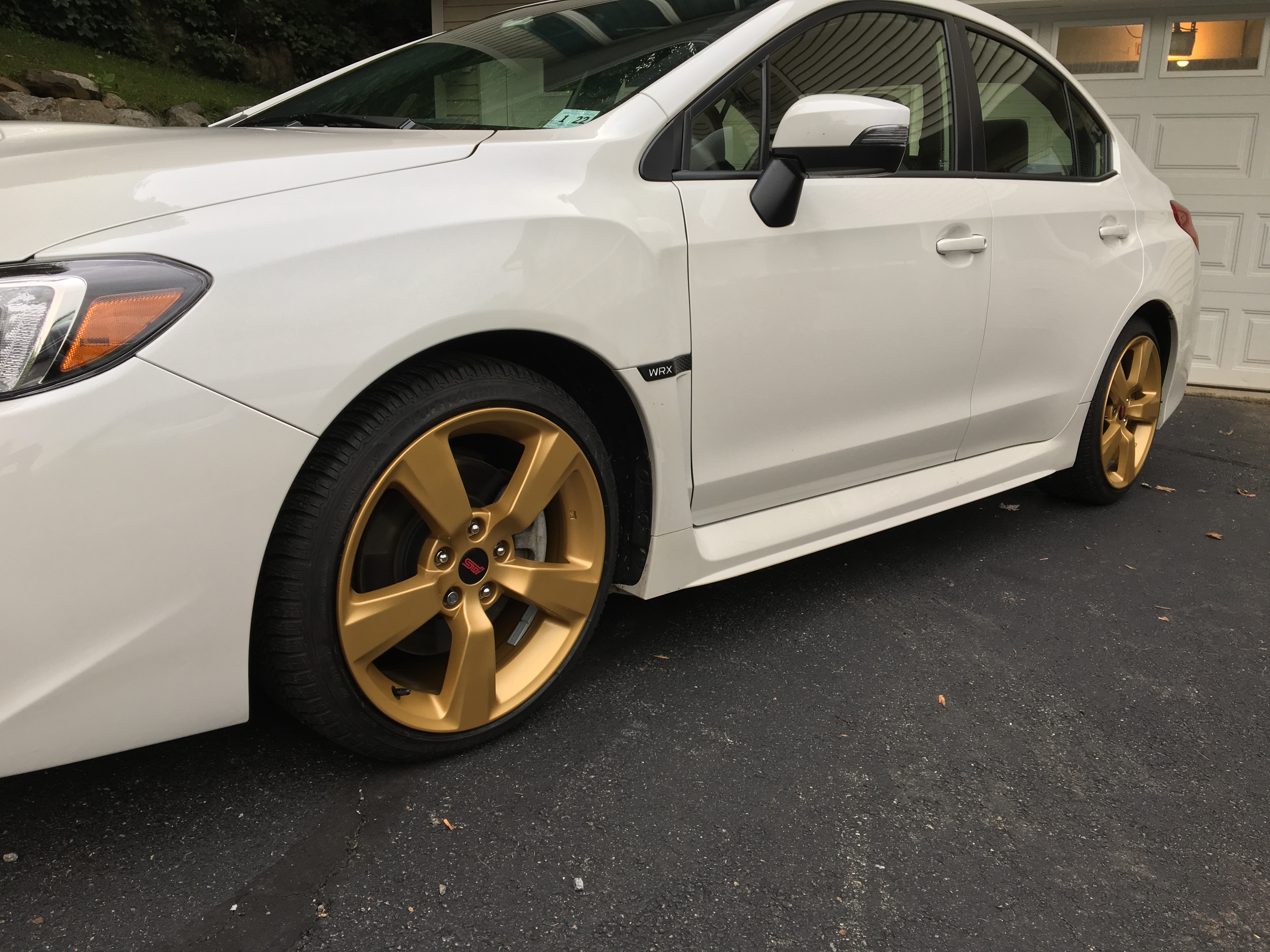 Subaru Sti Wheels done in Poly Gold | Prismatic Powders