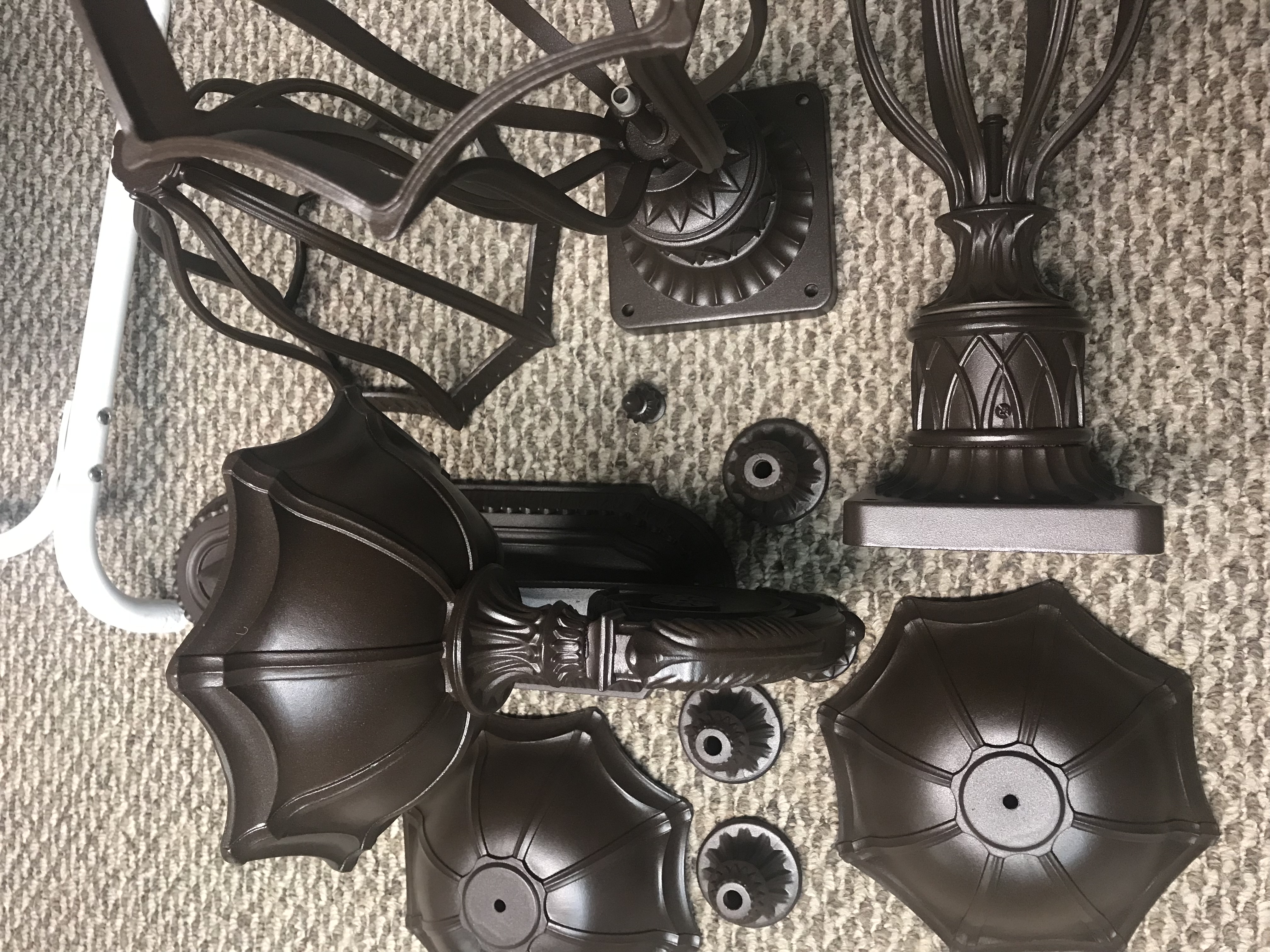 Light Fixtures in a Burnt Rust Powder Coating | Prismatic Powders