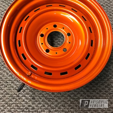 Powder Coating: Chevrolet,Clear Vision PPS-2974,15inch,Automotive,Illusion Orange PMS-4620,Steel Rims