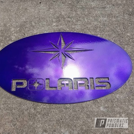 Powder Coating: Candy Purple PPS-4442,Custom Sign,Polaris,Metal Sign