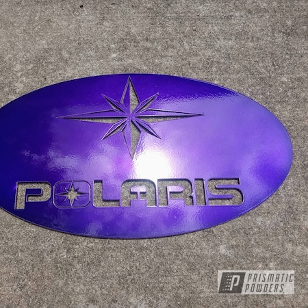 Powder Coating: Polaris,Custom Sign,Candy Purple PPS-4442,Metal Sign