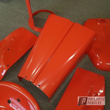 Powder Coating: Allis Chalmers,Cabot Orange PSS-1429,Farm,Tractor Parts,Implement