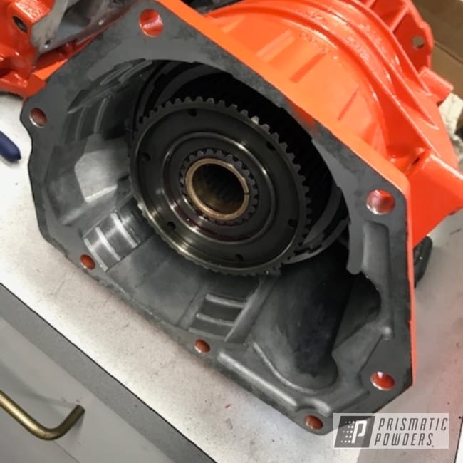 Powder Coated Dodge Mopar Orange Transmission Case