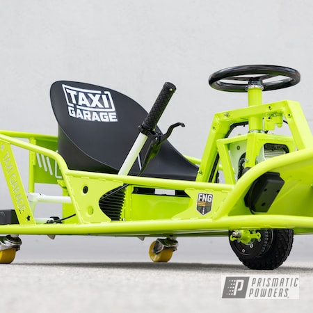 Powder Coating: Crazy Cart,XL Crazy Cart,Polar White PSS-5053,Taxi Garage Crazy Cart,Chartreuse Sherbert PSS-7068