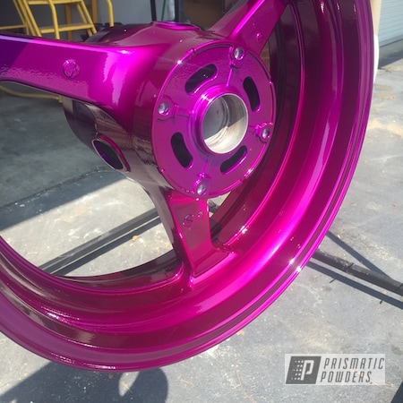 Powder Coating: Motorcycles,Motorcycle Rims,Clear Vision PPS-2974,Illusion Violet PSS-4514,Wheels