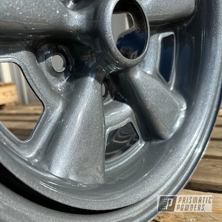 Powder Coating: Wheels,Automotive,Clear Vision PPS-2974,Custom Wheels,Rims,Weston Grey PMB-1776,Steel Rims