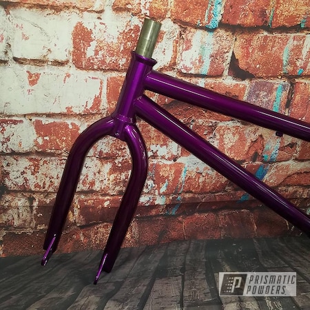 Powder Coating: Illusion Powder Coating,Two Stage Application,Bicycle,Clear Vision PPS-2974,Illusion Violet PSS-4514