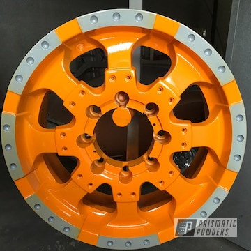 16 Inch Aluminum Cast Wheel Powder Coated In Juju Orange