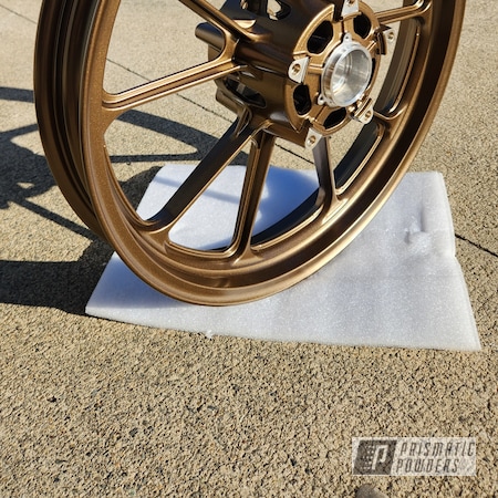 Powder Coating: Motorcycle Wheels,Motorcycles,Highland Bronze PMB-5860