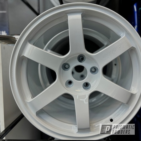 Powder Coating: Rims,volk racing wheels,Polar White PSS-5053,Racing Wheels,Wheels,Volk Racing TE-37