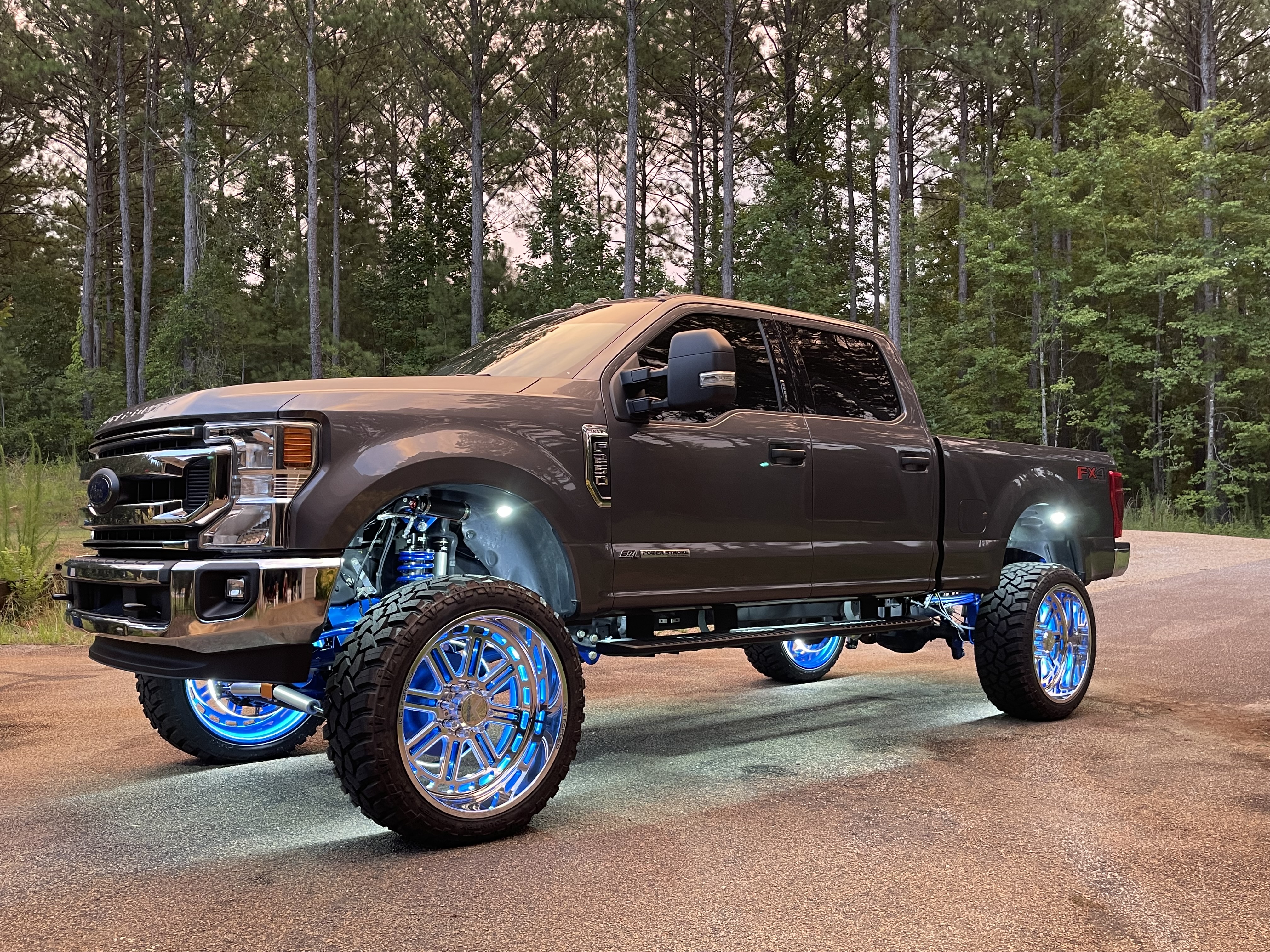 Ford F250 Wheels coated in Super Chrome Plus and Anodized Blue ...