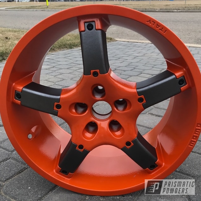 Powder Coated Orange Momo Wheels