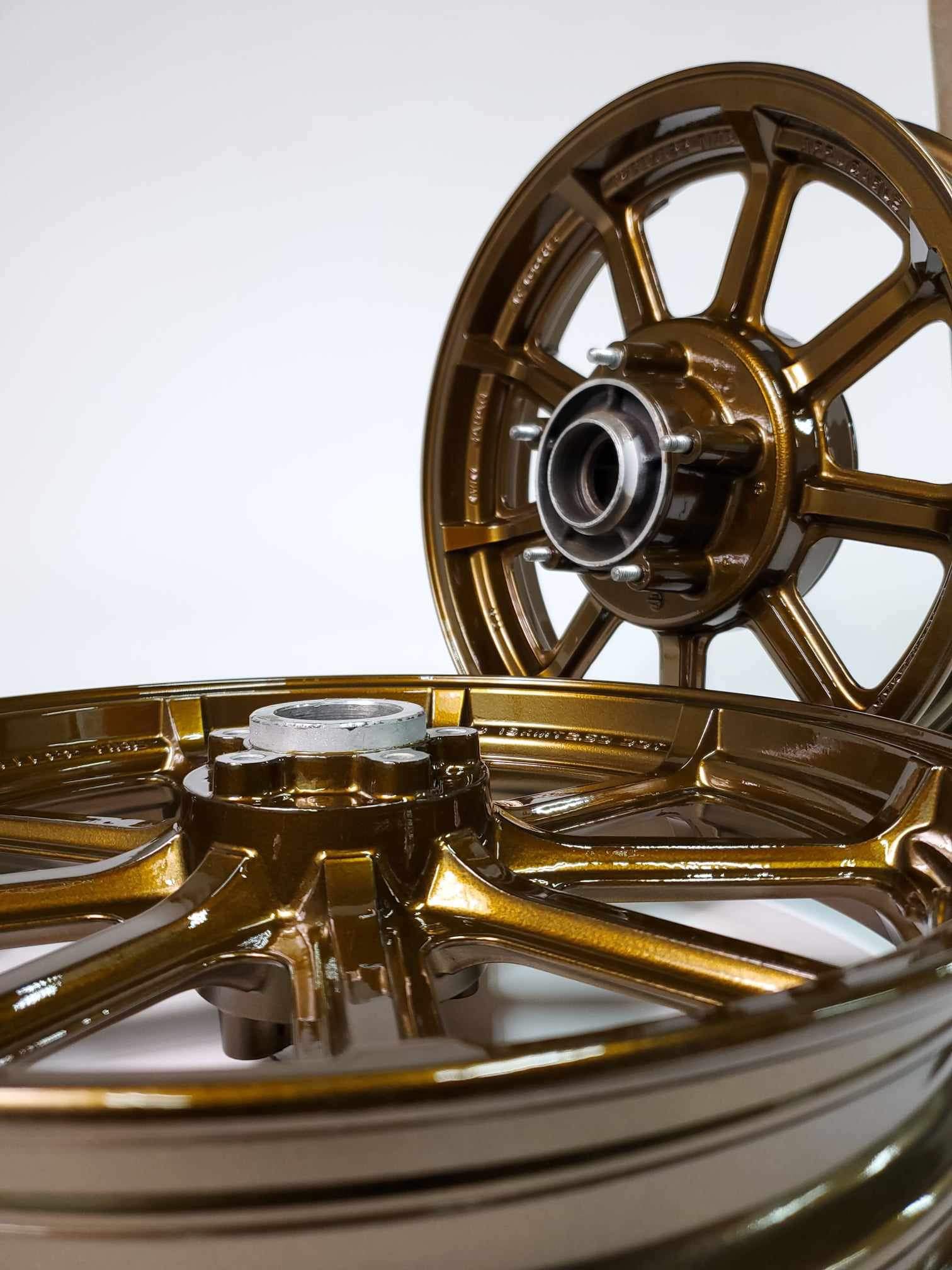 Custom Wheels coated with a Bronze Chrome and Brassy Gold Finish ...