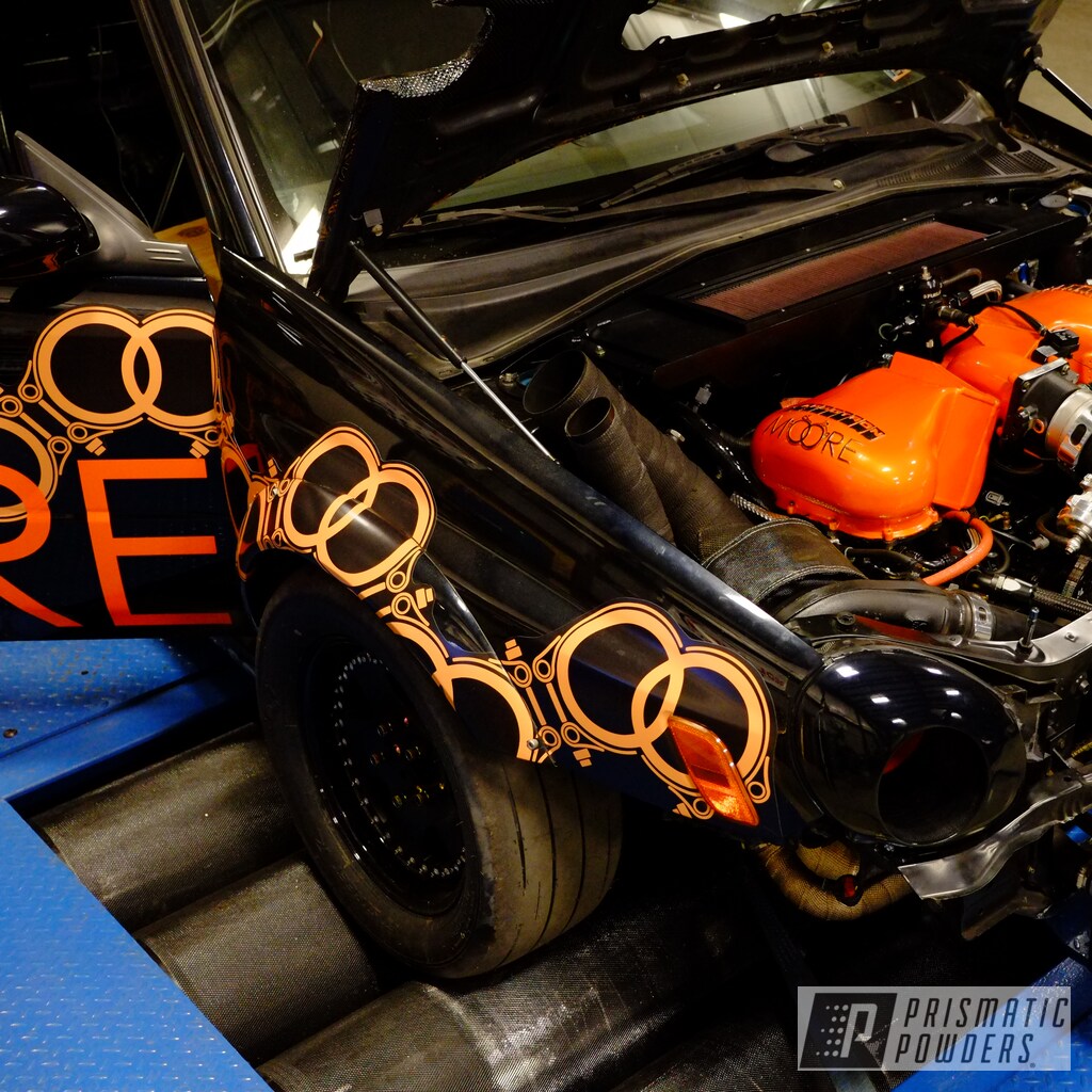 Subaru Wrx Engine Parts Coated In Illusion Orange And Clear