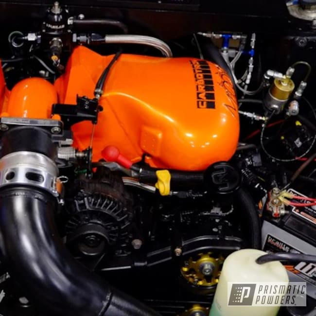 Subaru Wrx Parts Done In An Orange Powder Coat