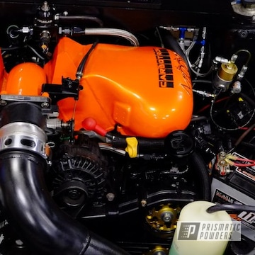 Subaru Wrx Parts Done In An Orange Powder Coat