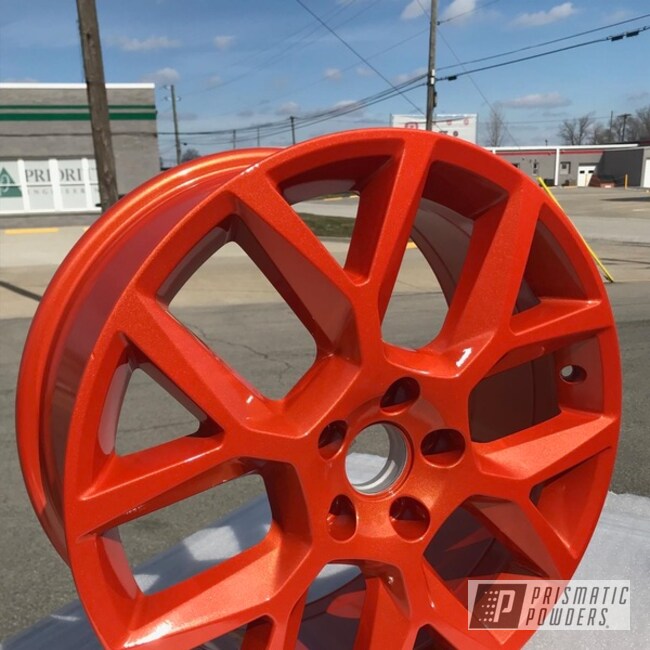 Orange Powder Coated Wheels