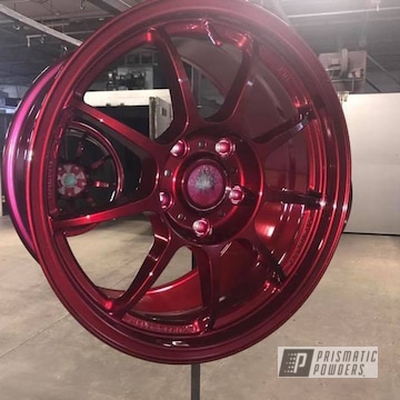 Powder Coated Red Custom Wheels