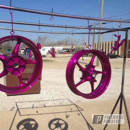 Powder Coating: Clear Vision PPS-2974,Motorcycle Parts,Illusion Violet PSS-4514,Custom Wheels