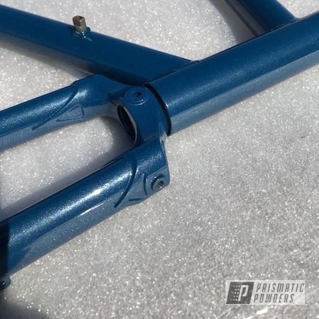 Powder Coating: Frame,Bicycle,Clear Vision PPS-2974,U.S. Blue PMB-0642