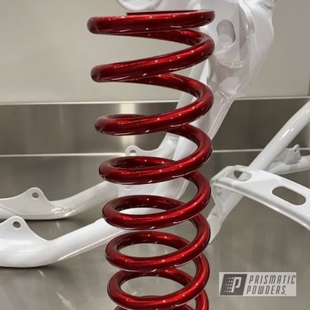 Powder Coating: Springs,Motorcycles,Suspension,POLISHED ALUMINUM HSS-2345,spring,LOLLYPOP RED UPS-1506,Dirt Bike Parts,Motorcycle Parts
