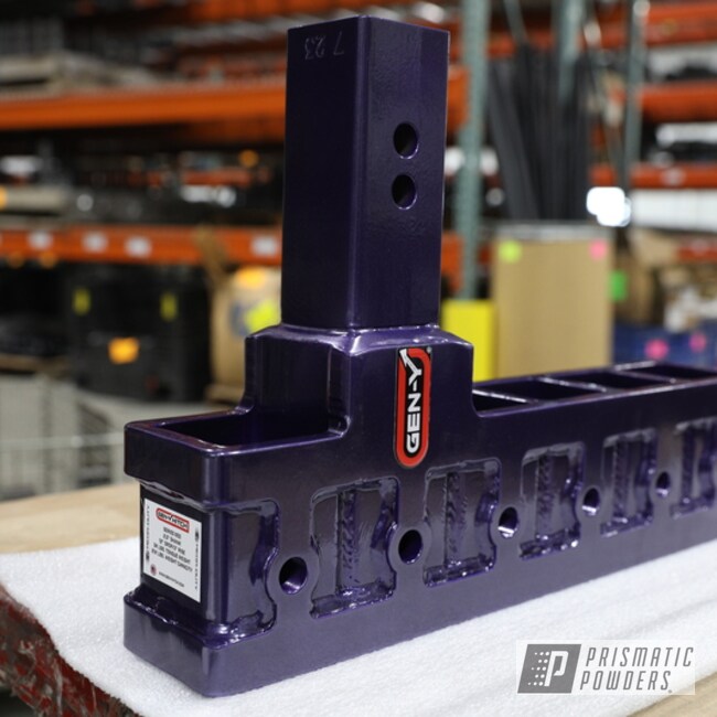 Custom Gen-y Drop Hitch Powder Coated In Super Chrome Plus And Dusted Purple